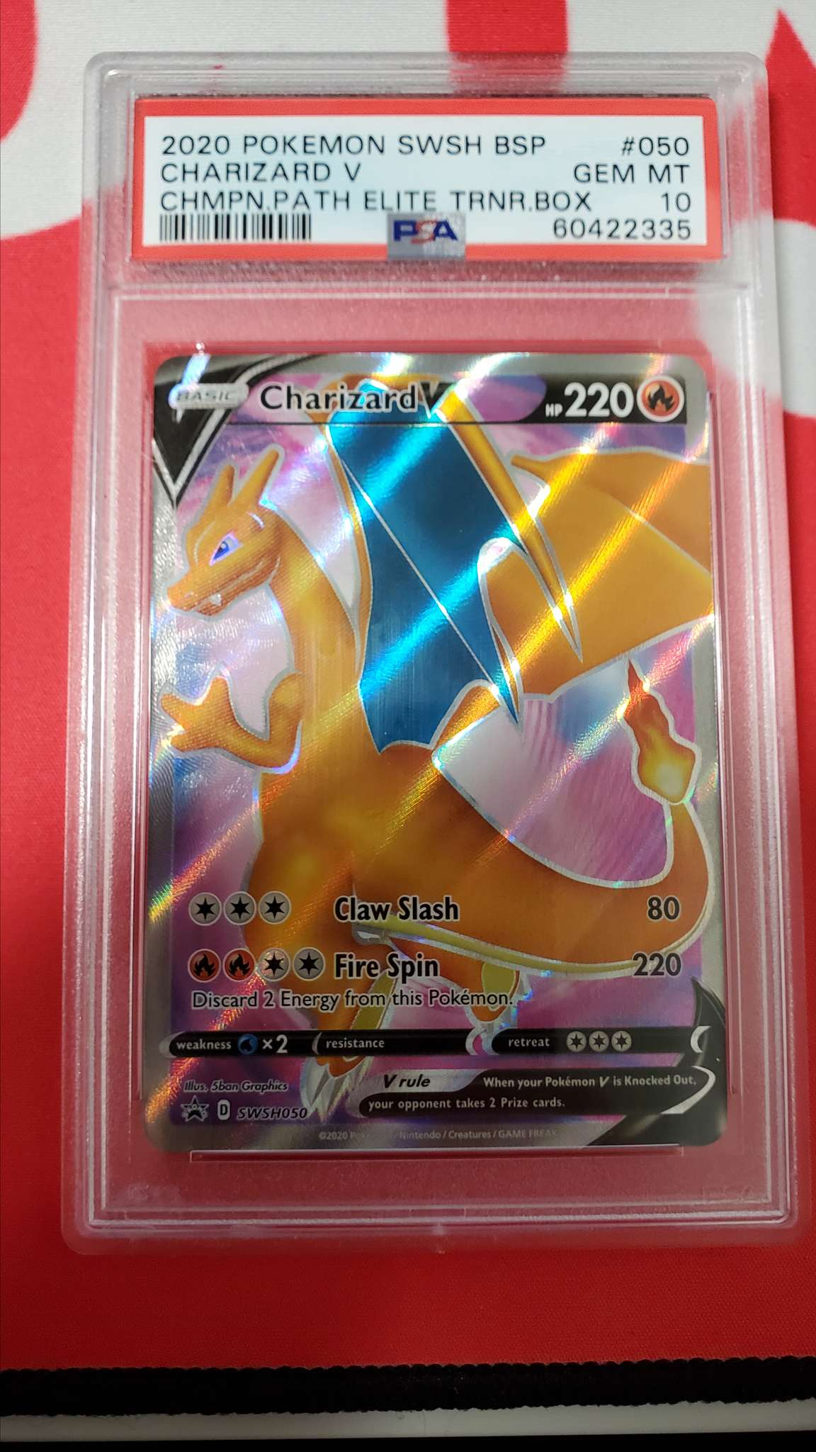 Graded Charizard V SWSH050 PSA 10 