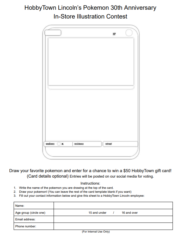 PKM In-Store Illustration Contest